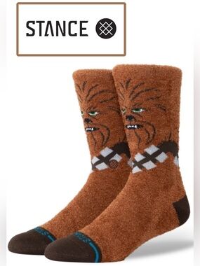 Stance x Star Wars Poly Fuzzy Crew Socks Chewie Medium Chewbacca